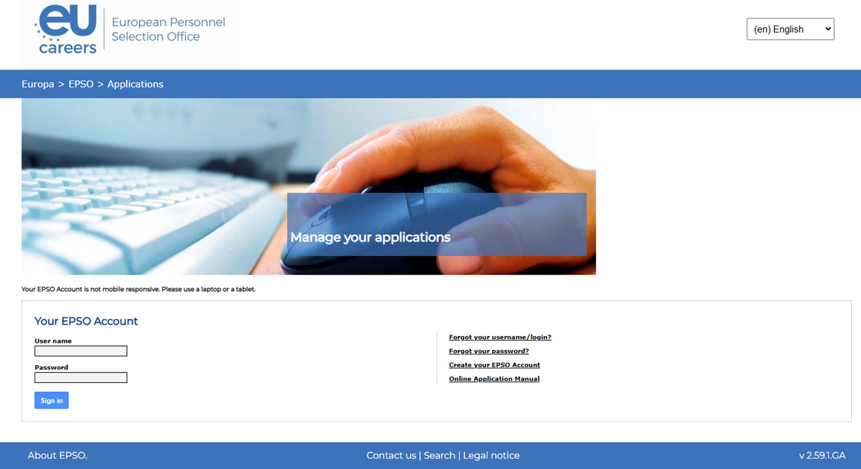 epso account